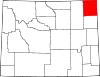 State map highlighting Crook County