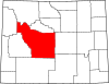 State map highlighting Fremont County