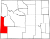 State map highlighting Lincoln County