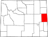 State map highlighting Niobrara County