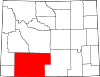 State map highlighting Sweetwater County