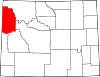 State map highlighting Teton County