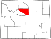 State map highlighting Washakie County