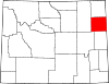 State map highlighting Weston County