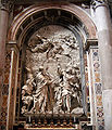 This carved altarpiece shows Attila the Hun being driven out of Rome.