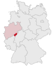 Location of the Siegen-Wittgenstein district in Germany (dark red)