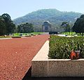 Looking along Anzac Parade to the War Memorial at the foot of Mount Ainslie
