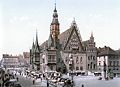 City hall of Breslau, Germany between ca. 1890 and ca. 1900. View from the east.