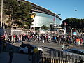 The front part of the stadium exterior.