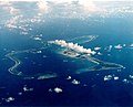 View of the military base at Diego Garcia, British Indian Ocean Territory