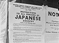 Official notice telling Japanese Americans they would have to leave their homes