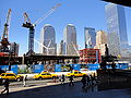 Construction as of March 2, 2010. Four World Trade Center can be seen rising on the left.