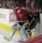 Curtis Joseph kom til Flames som free agent i 2008.  