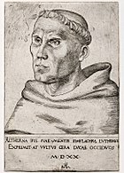 Martin Luther som munk i 1520  