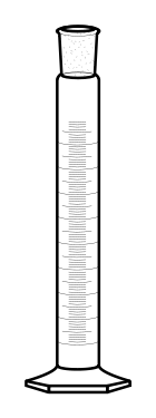 Mixing cylinder with ground joint (without ground joint plug)