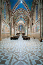 Upper church of San Francesco in Assisi, the founding building of the mendicant gothic order