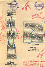 Cenzurované novinové články z portugalských novin "Noticias da Amadora", 1970