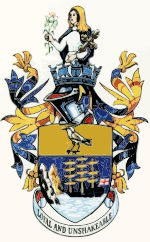 Escudo de Santa Elena con el chorlito de Santa Elena  