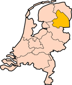 Map: Province of Drenthe in the Netherlands