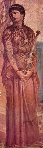 Medea on a Roman mural of the 1st century from Herculaneum in the National Archaeological Museum of Naples