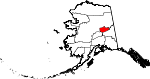 State map highlighting Fairbanks North Star Borough