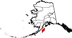 State map highlighting Kodiak Island Borough