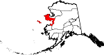 State map highlighting Nome Census Area