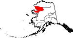 State map highlighting Northwest Arctic Borough