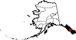 State map highlighting Petersburg Borough