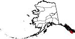 State map highlighting Prince of Wales-Hyder Census Area
