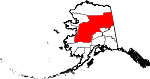 State map highlighting Yukon-Koyukuk Census Area