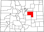 State map highlighting Elbert County