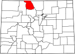 State map highlighting Jackson County