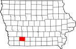 State map highlighting Adams County