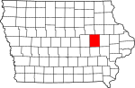 State map highlighting Benton County