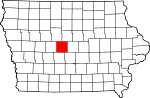 State map highlighting Boone County