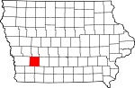 State map highlighting Cass County