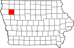 State map highlighting Cherokee County