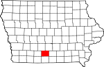 State map highlighting Clarke County