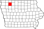 State map highlighting Clay County