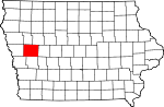 State map highlighting Crawford County