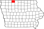 State map highlighting Emmet County