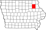 State map highlighting Fayette County