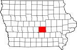 State map highlighting Jasper County