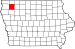 State map highlighting O'Brien County