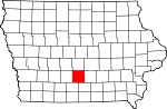 State map highlighting Warren County