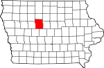 State map highlighting Webster County