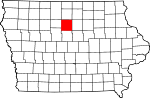 State map highlighting Wright County