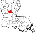 State map highlighting Grant Parish