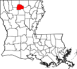 State map highlighting Lincoln Parish